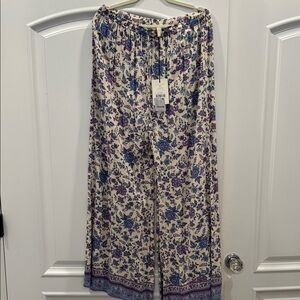 Spell folk song wide leg pant sky XL NWT